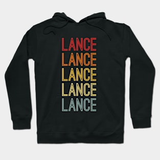 Lance Name Vintage Retro Gift Named Lance Hoodie